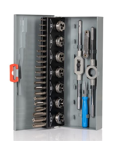 Rs Pro Rs Pro 32 Piece Hss Tap And Die Set M3 M12 Taps M3 M12 Dies 226 8889 Rs Components