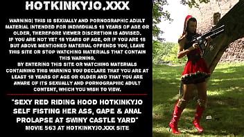 Sexy Red Riding Hood Hotkinkyjo Self Fisting Her Ass Gape Anal Prolapse At Swiny Castle Yard