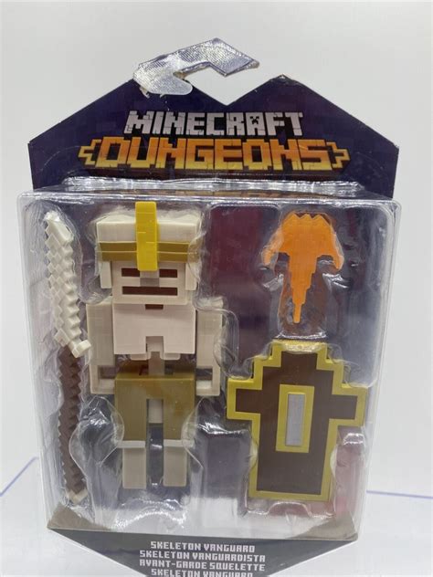 Minecraft Dungeons Skeleton Vanguard 3.25" Action Figure Mattel Mojang ...