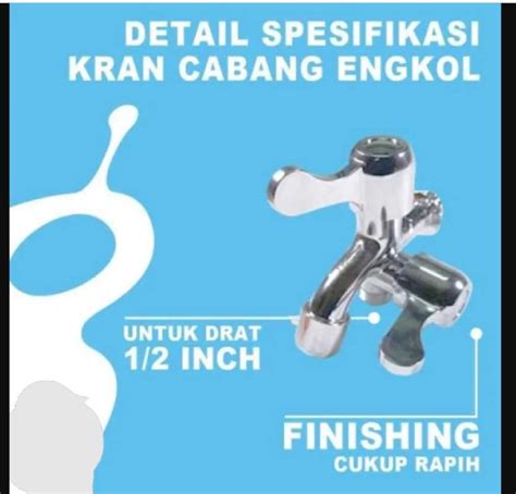 Jual Kran Cabang Engkol Minimalis Murah Keran Air Double Dua Shower