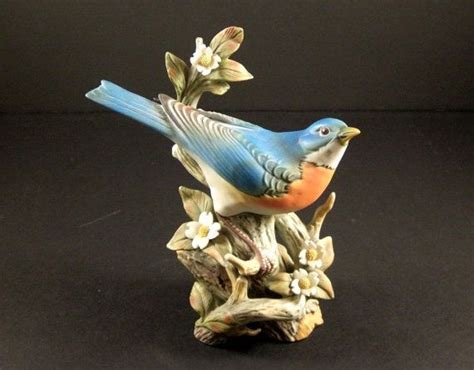 Porcelain Bluebird Sculpture Homco 1984 By Ublinkitsgone 495