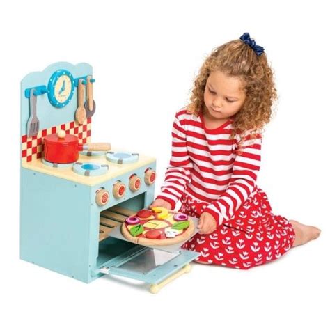 Dinette En Bois Bleue Cuisini Re Avec Four Honey Bake Le Toy Van