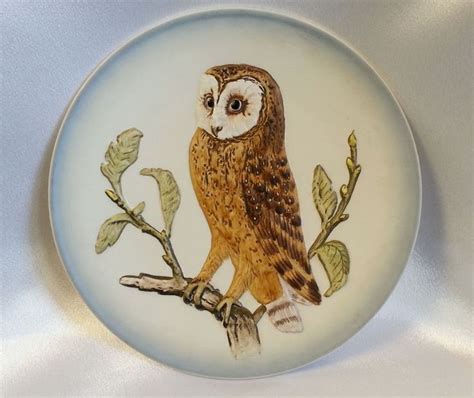 Vintage Owl Plate Retro S Goebel West Germany Collector Wildlife