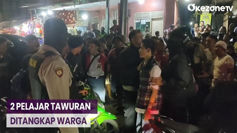 Pelajar Terlibat Tawuran Tertangkap Nyaris Dihakimi Warga Di