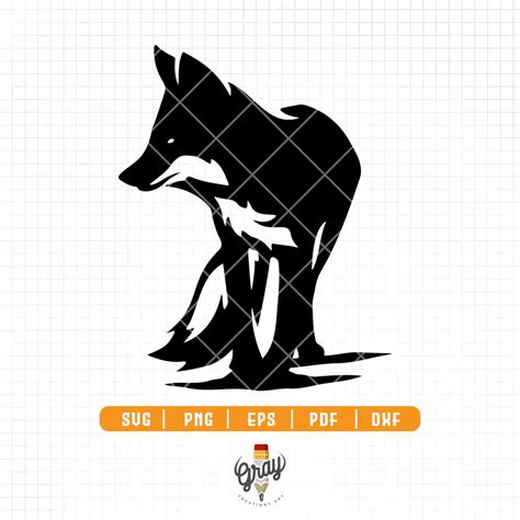 Fox Svg Foxes Png Cli Part Cricut Eps Pdf Dxf Png Fox Clip