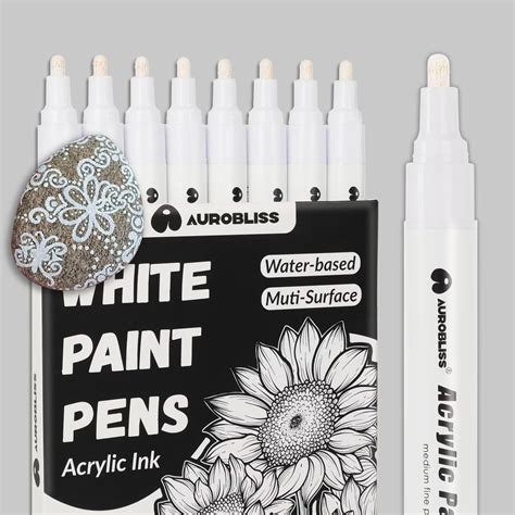 Jeffniub Feutre Acrylique Blanc Marqueur Pointe Fine Pi Ces Peinture