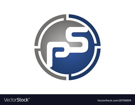 Letter Ps Logo Design Template Royalty Free Vector Image