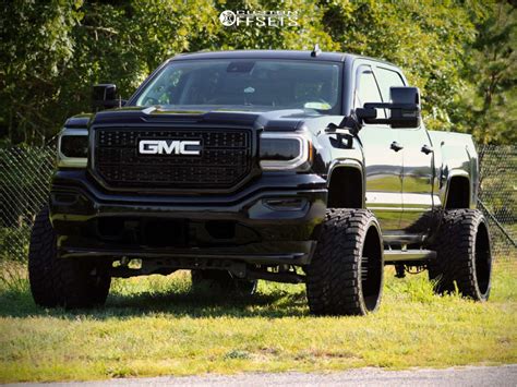 2017 Gmc Sierra 1500 With 24x14 76 Tis 547b And 33 14 5r24 Versatyre Rugged Terrain Hd And