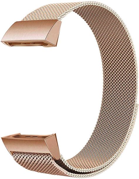 Milanees Bandjes Zilver En Rose Gold Voor Fitbit Charge 3 En 4