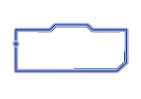 科幻科技边框蓝色现代几何文本框商务科技感方框png免扣素材