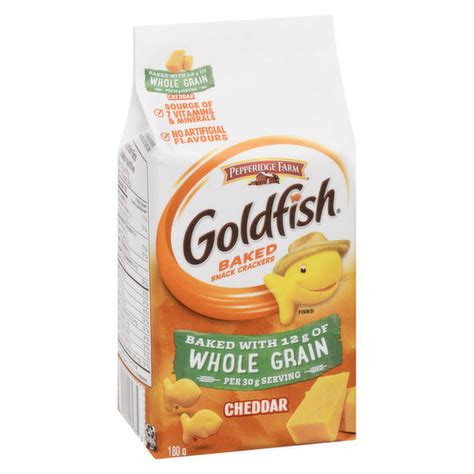 PEPPERIDGE FARM - Goldfish Baked Snack Crackers, Whole Grain Cheddar - Save-On-Foods