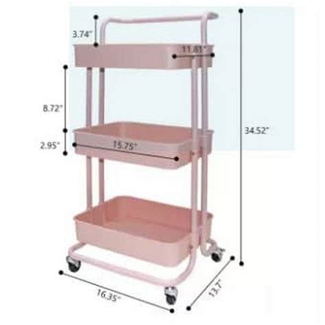 Buy Multi Purpose Utility Rolling Mobile Cart Trolley Organizer Tier