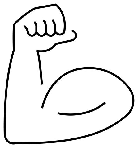 Flexing Biceps Emoji Coloring Page Free Printable Coloring Pages The