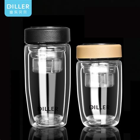 Wholesale Double Wall Business High Borosilicate Glass Tea Water Bottle