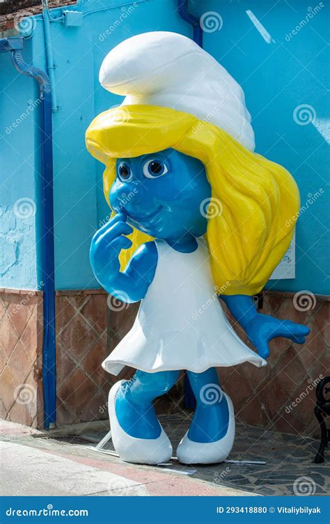 Visiting of Blue Smurfs Village in Juzcar, Spain Editorial Image ...