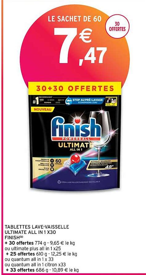 Promo Tablettes Lave Vaisselle Ultimate All In X Finish Chez