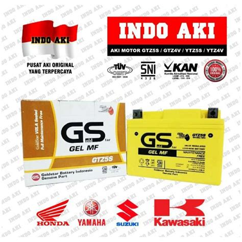 Jual Aki Motor Kering Gel MF GTZ5S Alt GTZ4V YTZ5S YTZ4V MTZ5S HONDA