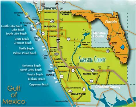 Sarasota Beach Map