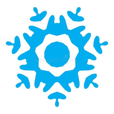 Icono Azul Del Vector Del Copo De Nieve Aislado Ilustración del Vector