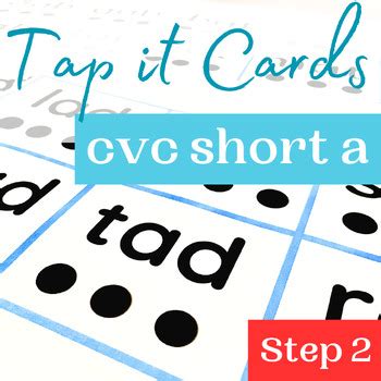 Blending Cvc Words With Short A For Tap It Card Activities Step