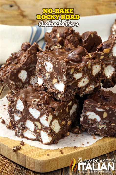 No Bake Rocky Road Avalanche Bars With Video