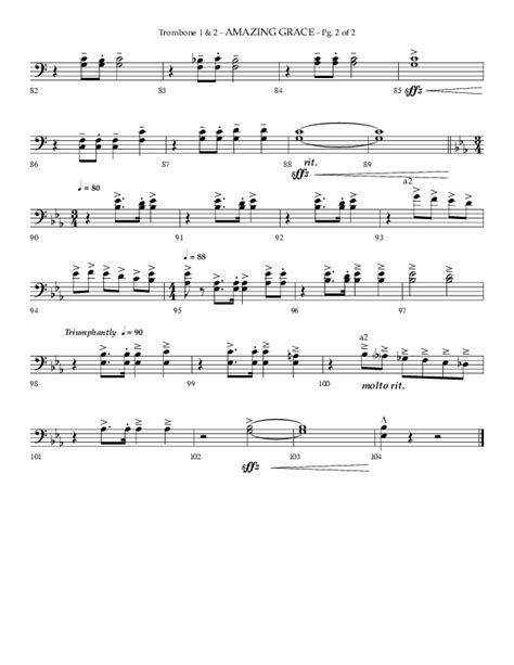 Amazing Grace Choral Anthem Satb Trombone Sheet Music Pdf Lifeway