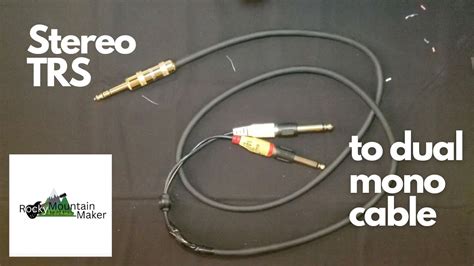 How To Make An Insert Cable Stereo Trs To Dual Mono Ts Cable Youtube