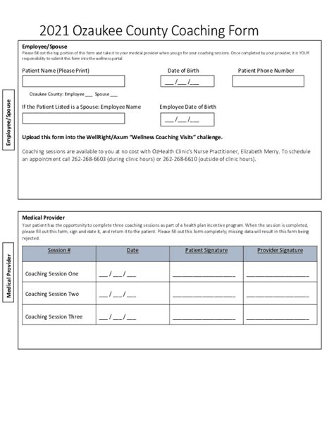 Fillable Online Employee Coaching Form Template Fax Email Print PdfFiller