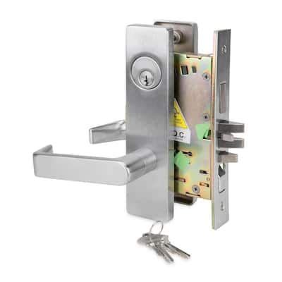 Taco Dxml Series Brushed Chrome Grade Entry Mortise Lock Door Handle