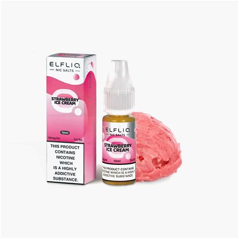 Elf Bar Elfliq Strawberry Ice Cream E Liquid 50 50 Buy Switzerland