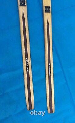 Vintage Bonna 1700 Hickory Wood Cross Country Skis 185 Cm Tyrol 3 Pin