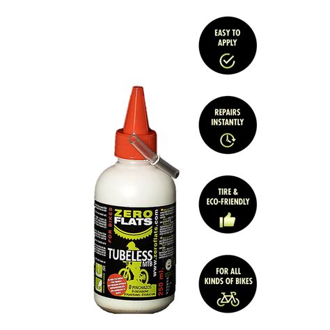 Zeroflats Anti Puncture Sealant 250 Ml Zeitbike