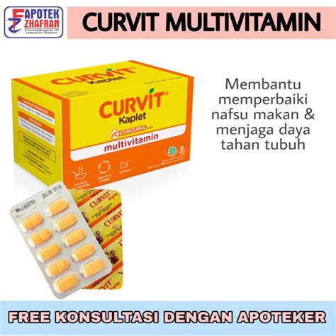 Jual Curvit Multivitamin Peningkat Nafsu Makan 10 Kaplet Shopee