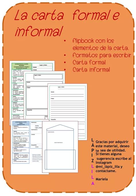 La Carta Formal E Informal Profesocial