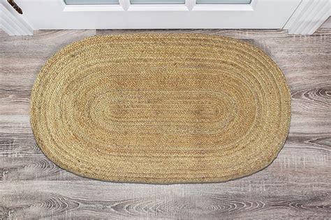 Chardin Home Farmhouse Jute Braid Oval Rug Perfect As Doormat Great