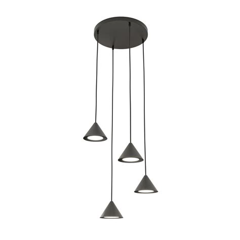 Lámpara colgante Lout II Negro 4 luces Wonderlamp Lamparas es