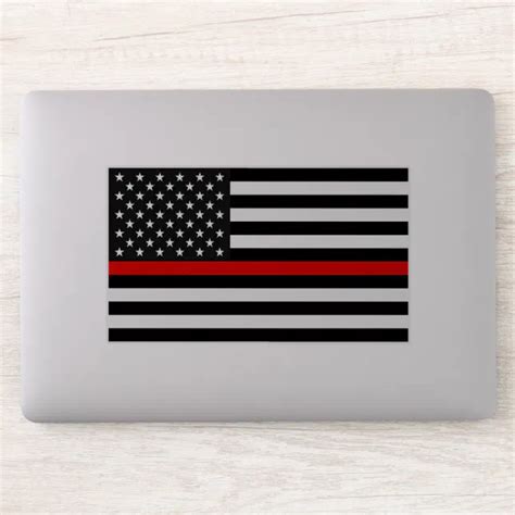 Thin Red Line American Flag Sticker Zazzle