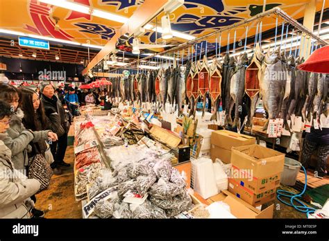 Indoor Omicho Ichiba Omicho Fresh Food Market In Kanazawa Japan