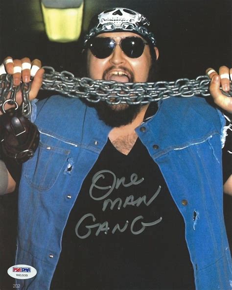 One Man Gang Signed Wwe 8x10 Photo Psadna Coa Picture Autograph Wcw