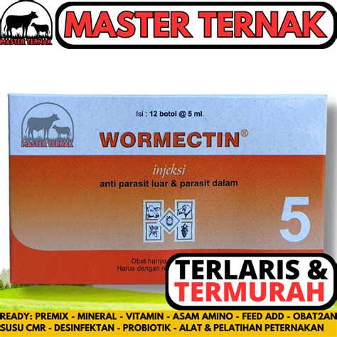 Jual Wormectin Ml Box Obat Anti Parasit Kutu Tungau Caplak Cacing