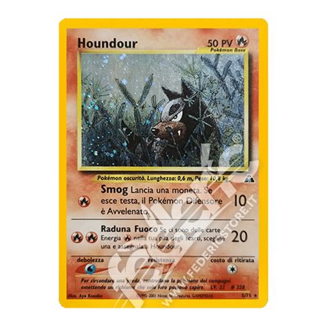 Houndour Holo Unlimited It Mint Federicstore