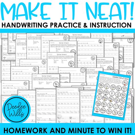 Handwriting Make It Neat Handwriting Practice Instruction And Fluency Mrs Wills Kindergarten