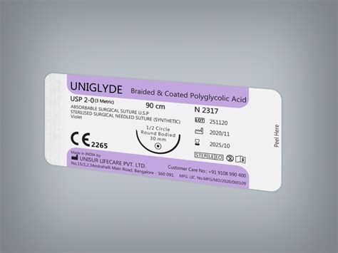 Braided And Coated Polyglycolic Acid Suture PGA