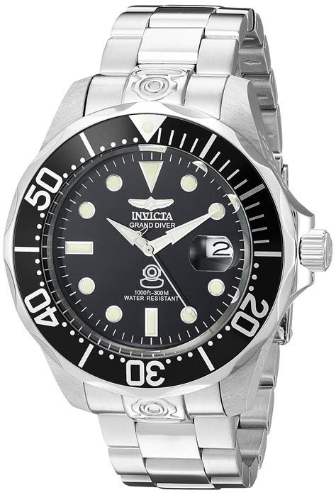 Invicta Men S 3044 Stainless Steel Grand Diver Automatic Watch Silver