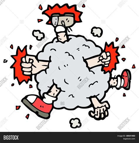 Cartoon Fight Cloud Image & Photo (Free Trial) | Bigstock