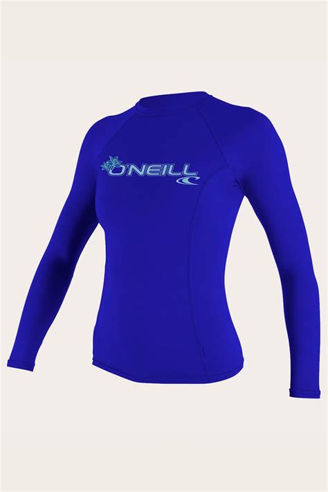 Oneill Womens Rashguard Basic Skins Ls Crew