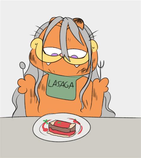 Garfield Eating Lasagna Gif