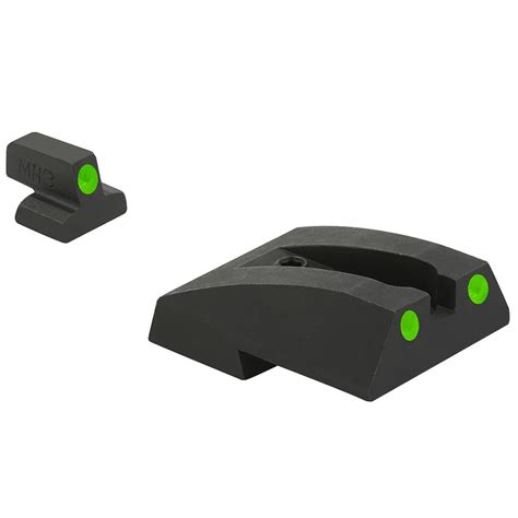 Meprolight Tru Dot Sandw 1911 Full Size Novak Cut Green Green Fixed Pistol Sight Set 117653101 For