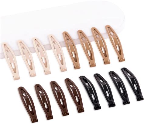 Amazon.com : Cptots 16 PCS Snap Hair Clips Metal Barrettes for Women