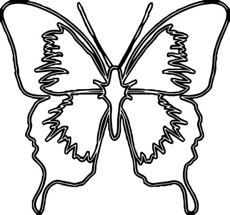 Blue Butterfly Medium Coloring Page - Wecoloringpage.com